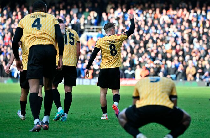 FA Cup -Ipswich går ind i sag: Fan faldt ned fra tribune i jubel