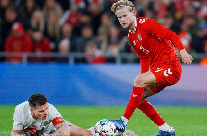 Premier League -Morten Hjulmand meldes på blokken i United