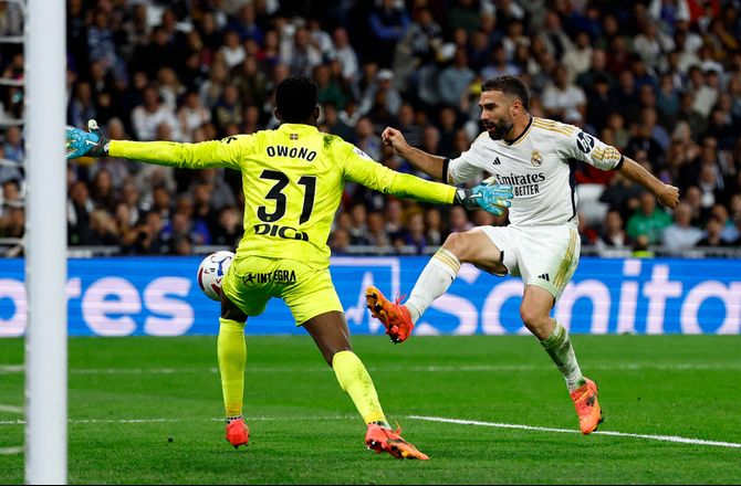 La Liga -Gode billeder: La Liga-keeper fejrer sejr på trommer