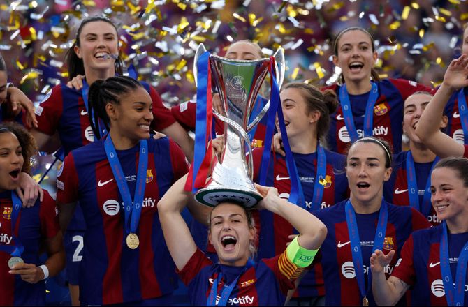 Champions League (k) -Barca-jubel: Kvinderne vandt Champions League