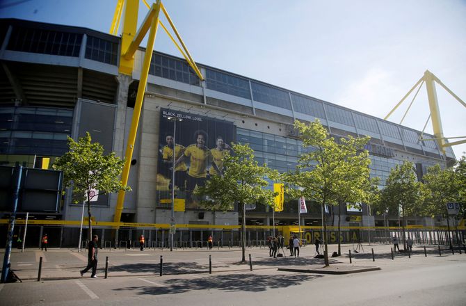 EM -Dagen før dansk EM-brag: Dortmund er tomt