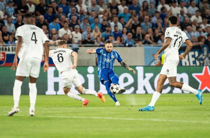 CL -SLUT: Slovan Bratislava - FCM minut for minut