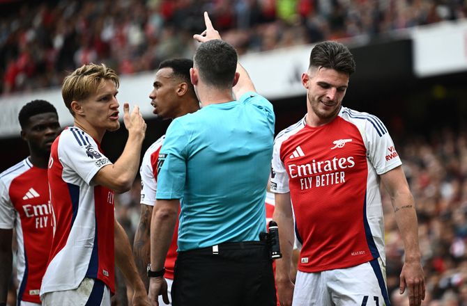 Premier League -Rice-rødt mod Brighton nager fortsat Arteta