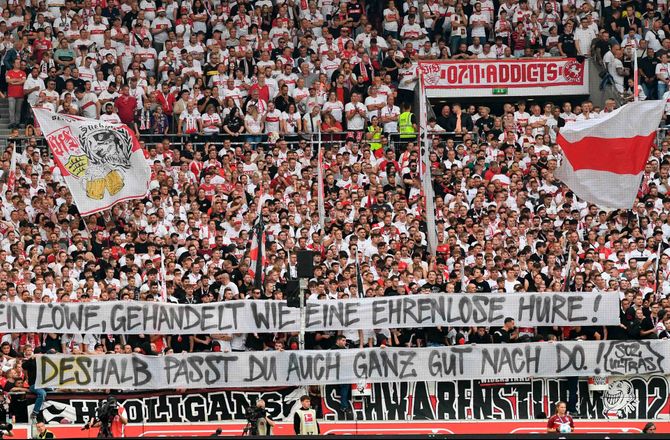Bundesliga -Stuttgart-fans sviner Anton: Opfører dig som en æreløs luder