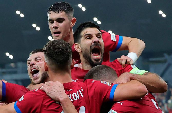 Nations League A -Puster Danmark i nakken: Serbien tog vigtig sejr