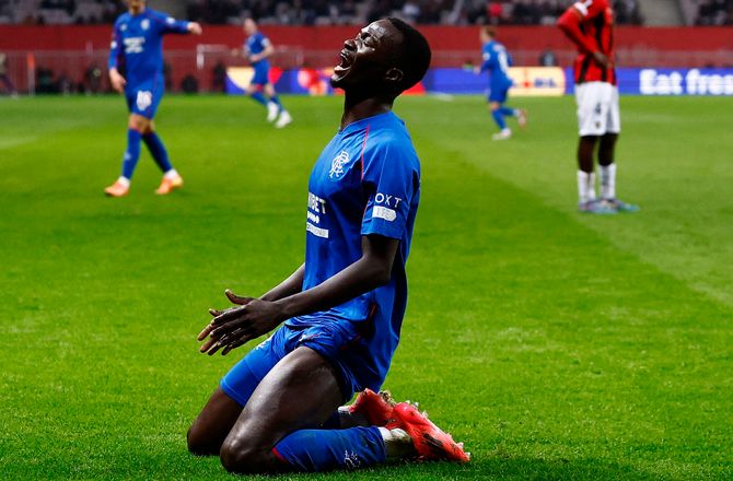 Europa League -Rangers' Diomande deltog i Nice-ydmygelse