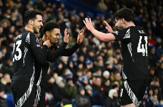 Champions League -Rice hylder komet: Ville også spille hvis Saka var klar
