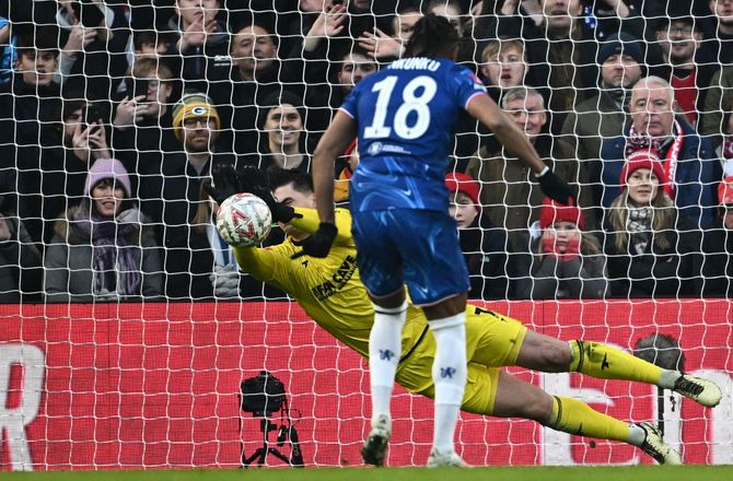 FA Cup -League Two-keeper piller Nkunkus straffe - se det her
