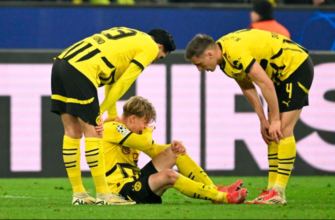 Champions League -Remis efter Haraldsson-mål og Svensson-skade i Dortmund