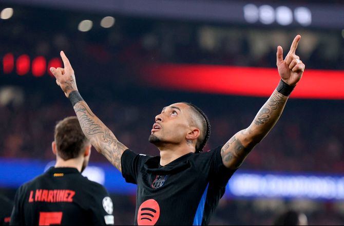 Champions League -Raphinha sikrede sejren for Barca i undertal 