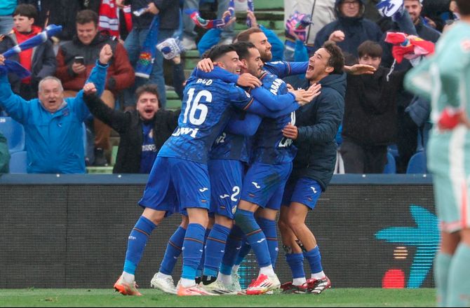 La Liga -Getafe sejrede via scoringer i første halvlegs overtid