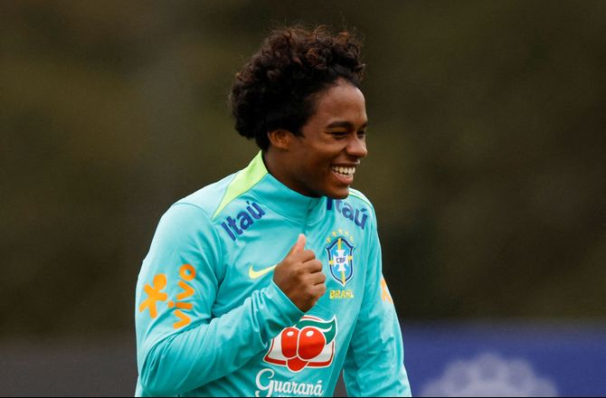 International -Ancelotti roser Endrick: En del af Brasiliens fremtid