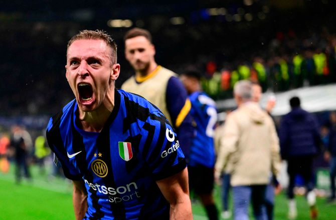 Champions League -Inter-helt jublede så meget at han næsten besvimede