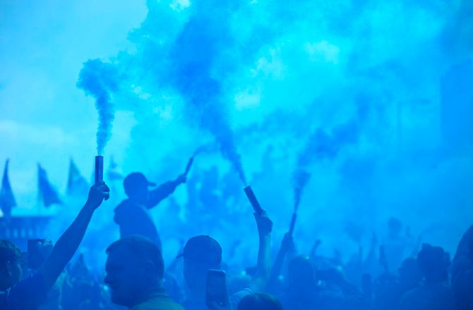 Premier League -Se billederne: Tusindvis af Everton-fans samlet før afskedskamp