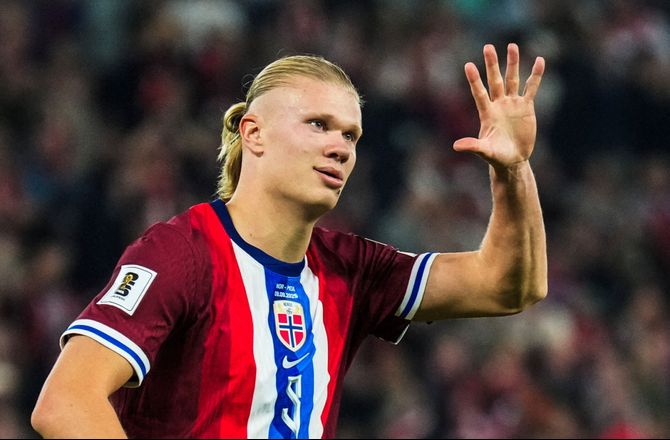 VM kval. UEFA -Første gang i 77 år: Haaland reagerer på målshow