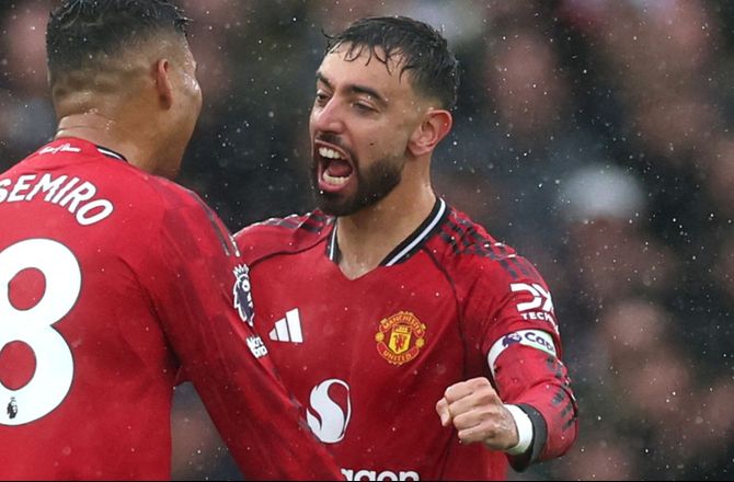 Premier League -Klub 100: Bruno Fernandes med United-milepæl