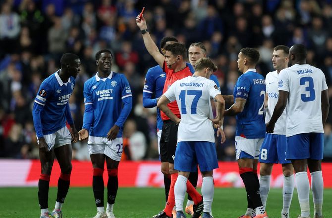 Europa League -Diomande så rødt i Rangers-nedtur