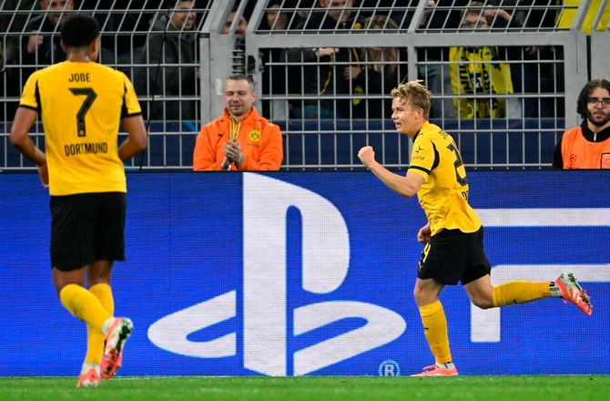 Champions League -Svensson fik første CL-mål i Dortmund-storsejr
