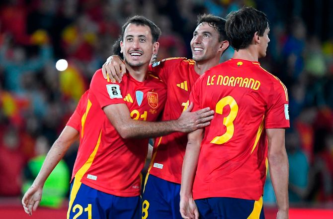 VM kval. UEFA -Spanien dominerede Georgien 