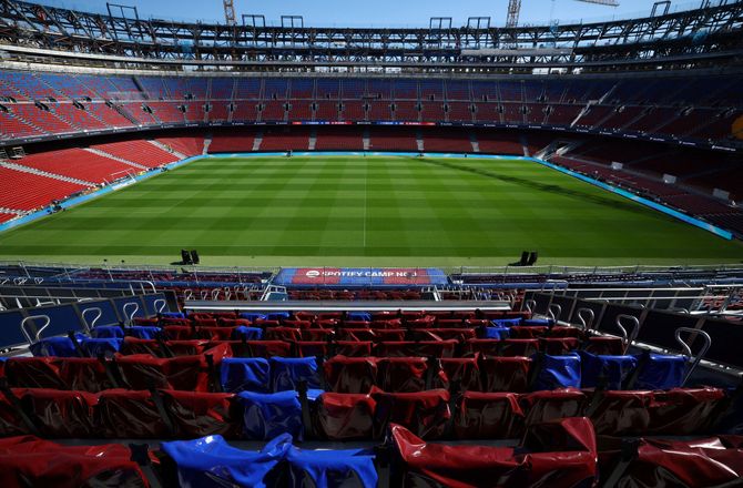 La Liga -Barca tester Camp Nou med 23.000 tilskuere