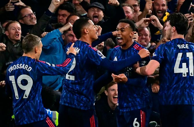 Premier League -Arsenal tog sejren efter endnu et dødboldsmål