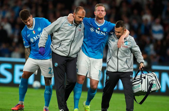 Serie A -Kevin De Bruyne har fået alvorlig muskelskade