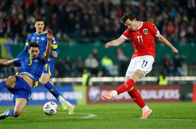 VM kval. UEFA -Brøndby-spids sikrede Østrig VM-billet mod Bosnien 