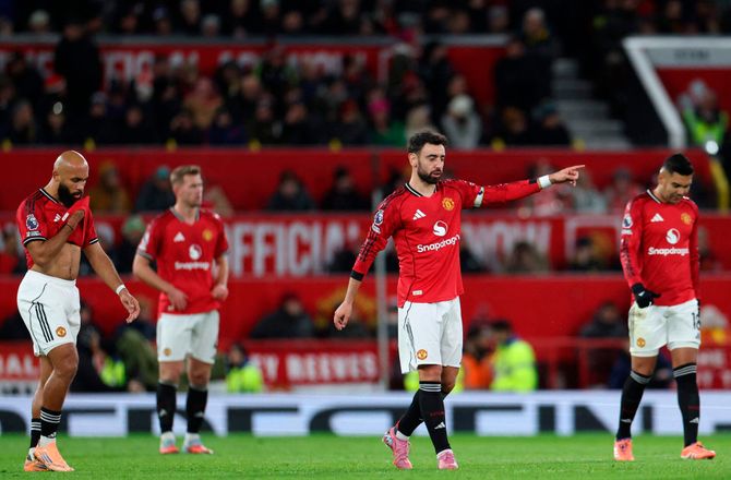Premier League -Trods overtal i 80 minutter: United i kæmpe nedtur 