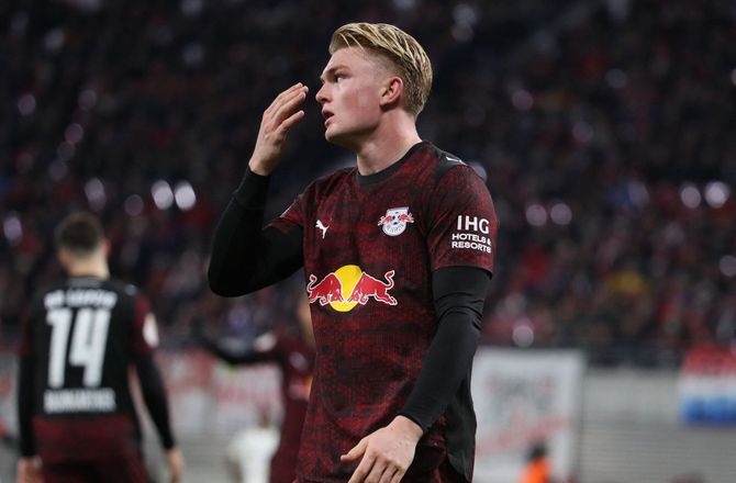 Bundesliga -Trods manglende mål: Leipzig-boss roser Harder 