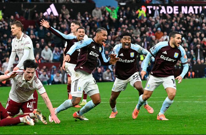 Premier League -Villa-ekstase: Buendia straffede Arsenal i sidste sekund