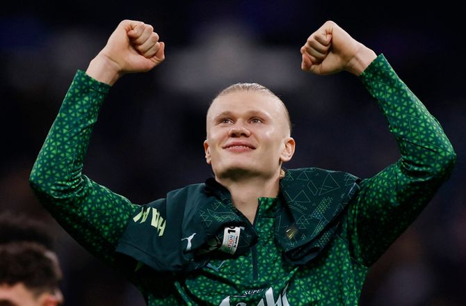 Champions League -Haaland blev skubbet: Det generer mig ikke