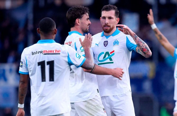 Coupe de France -Højbjerg og O'Riley i hopla i Marseille-show