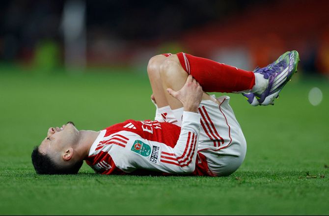 Carabao Cup -Arsenal-kant skadet igen: Han fik et slag