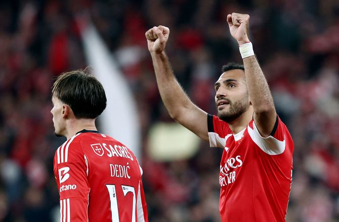 Primeira Liga -Nærmer sig Sporting: Benfica-spids blev hattrickhelt 