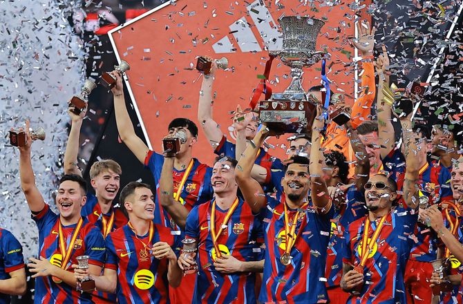 Supercup -Barca vandt dramatisk El Clasico-finale