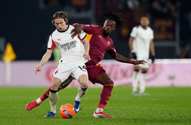 Serie A -Roma og Milan delte i topkamp