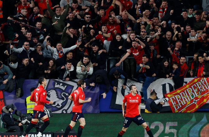 La Liga -Kæmpe Sevilla-nedtur: Osasuna stjal alle tre point