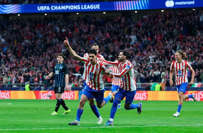Champions League -SLUT: Atletico Madrid - Club Brugge minut for minut