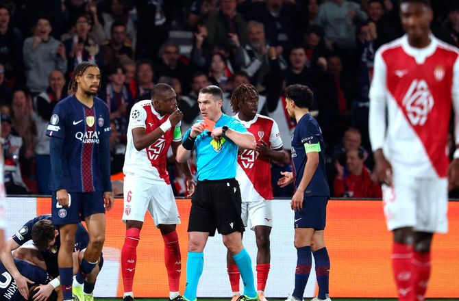 Champions League -Rødt kort vækker vrede i Monaco: Det er dobbeltmoral