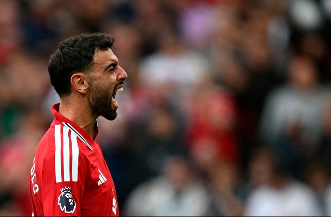Premier League -Én, to, tre gange Bruno Fernandes i stor United-triumf