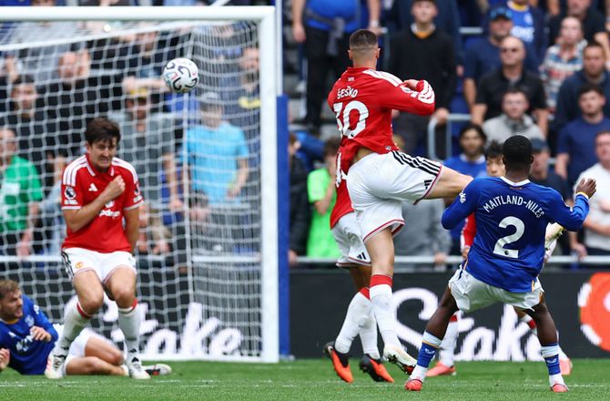 Premier League -Sen udligning: Everton stjal point fra United
