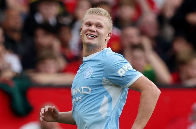 Premier League -Kongen af Manchester: Haaland blev historisk i derby