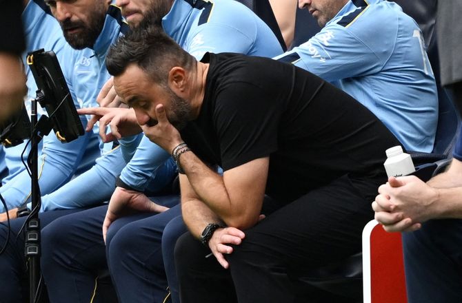 Premier League -De Zerbi er skuffet, ked af det og frustreret