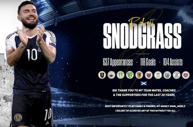 Skotland -Snodgrass indstiller karrieren efter 20 år på topplan