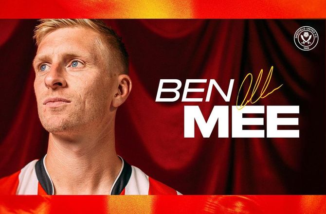 Championship -35-årige Ben Mee rykker til Sheffield United