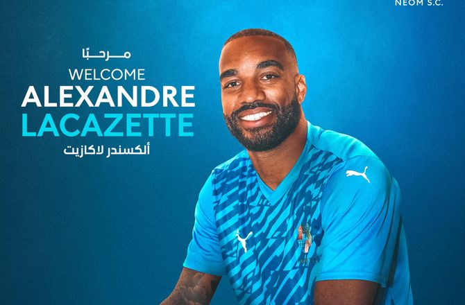 Neom SC -Bekræftet: Neom henter Lacazette 