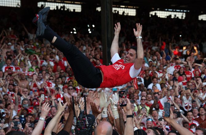 Premier League -Arteta efter PL-guld: Selvfølgelig tvivlede jeg
