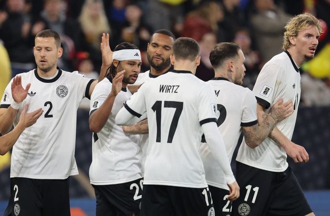 VM kval. UEFA -Tyskland pligtsejrede med 4-0