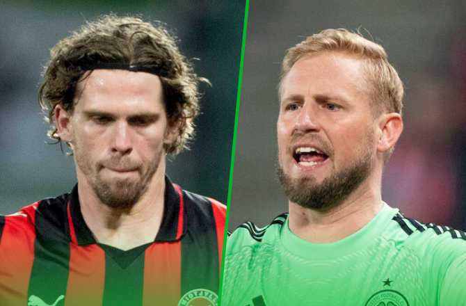 Europa League -Bech genforenet med Schmeichel: Rart at se ham igen