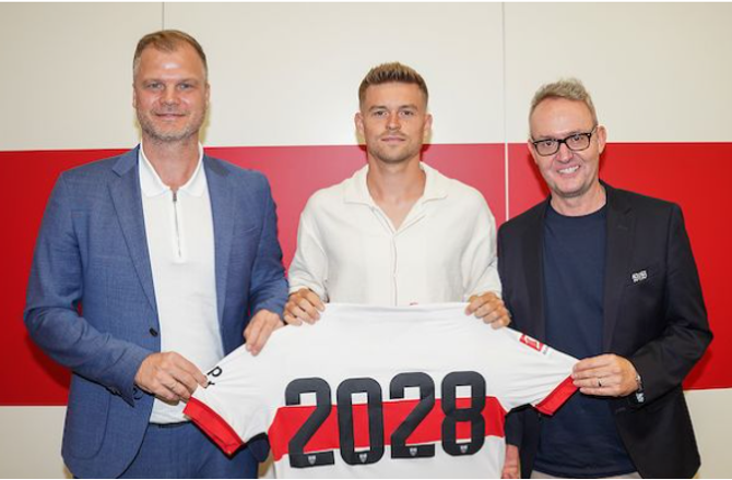 Bundesliga -Forud for CL: Stuttgart forlænger med tysk EM-back